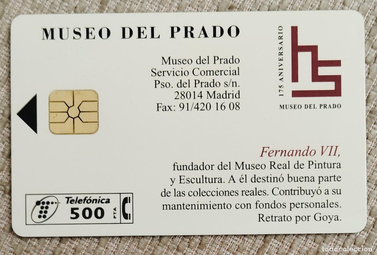 Tarjetas telef&oacute;nicas de colecci&oacute;n: Tarjeta telef&oacute;nica. Museo del Prado. Fernando VII