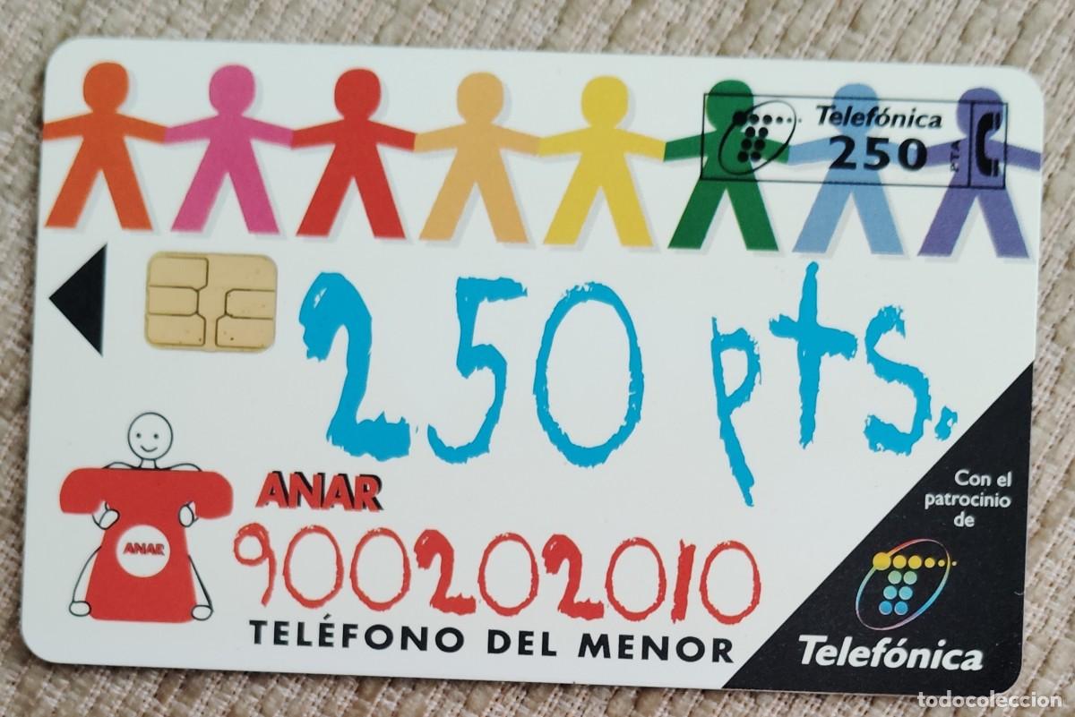 Tarjetas telef&oacute;nicas de colecci&oacute;n: Tarjeta telef&oacute;nica. ANAR. Tel&eacute;fono del Menor