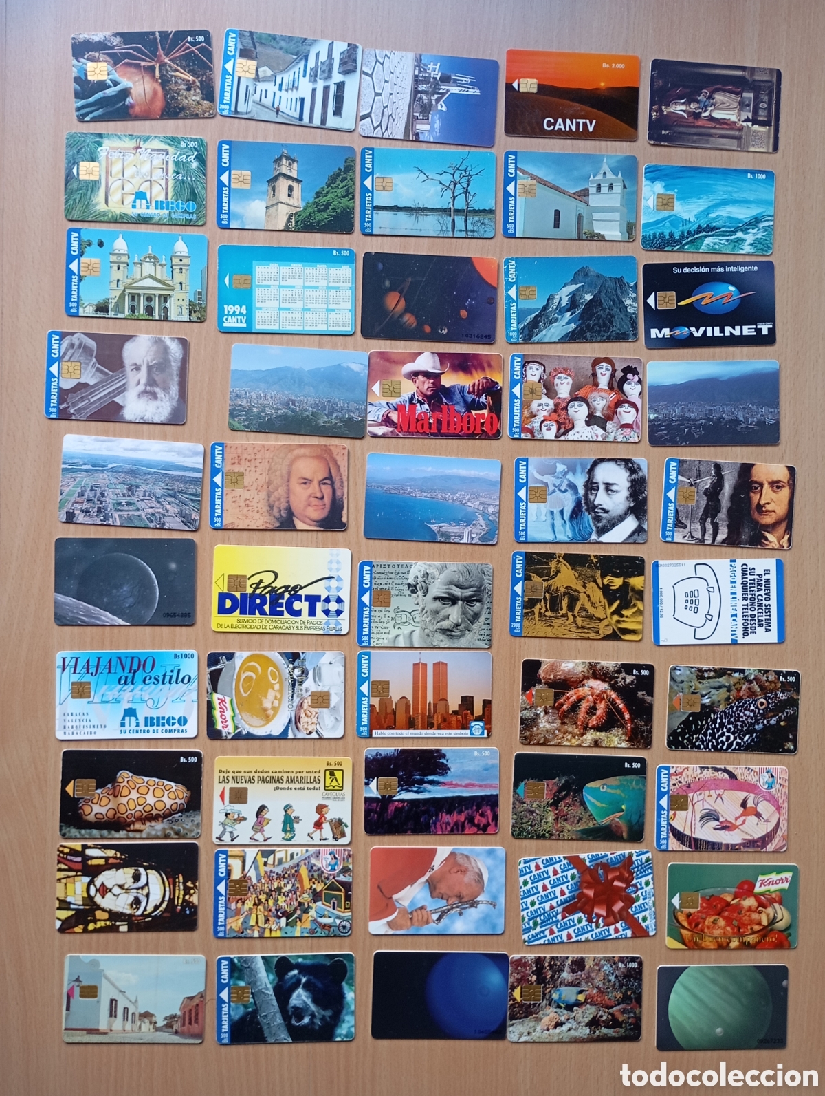 Tarjetas telef&oacute;nicas de colecci&oacute;n: VENEZUELA - LOTE DE 50 TARJETAS TELEF&Oacute;NICAS ORIGINALES - CANTV