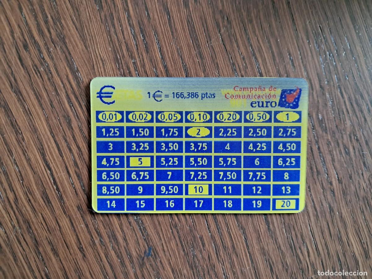 Tarjetas telef&oacute;nicas de colecci&oacute;n: tarjeta conversor euros-pesetas. campa&ntilde;a de comunicaci&oacute;n.