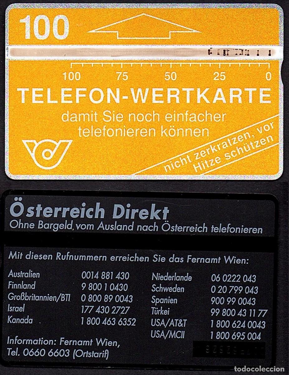 Tarjetas telef&oacute;nicas de colecci&oacute;n: TARJETA TELEFONICA USADA DE AUSTRIA A&Ntilde;O 1.988