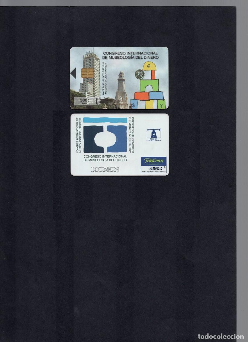 Tarjetas telef&oacute;nicas de colecci&oacute;n: TARJETA TELEFONICA USADA DE ESPA&Ntilde;A 500 PTS.CONGRESO INTERNACIONAL DE MUSEOLOG&Iacute;A DEL DINERO. A&Ntilde;O 1999
