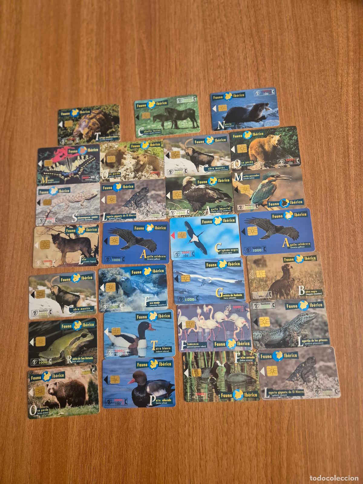Tarjetas telef&oacute;nicas de colecci&oacute;n: LOTE 27 TARJETAS, TELEFONICA FAUNA IBERICA VER FOTOS.