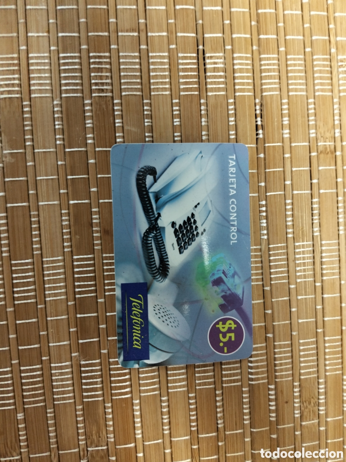 Tarjetas telef&oacute;nicas de colecci&oacute;n: Tarjeta control telef&oacute;nica argentina 5 $ a&ntilde;o &iquest;2000 aproximadamente?