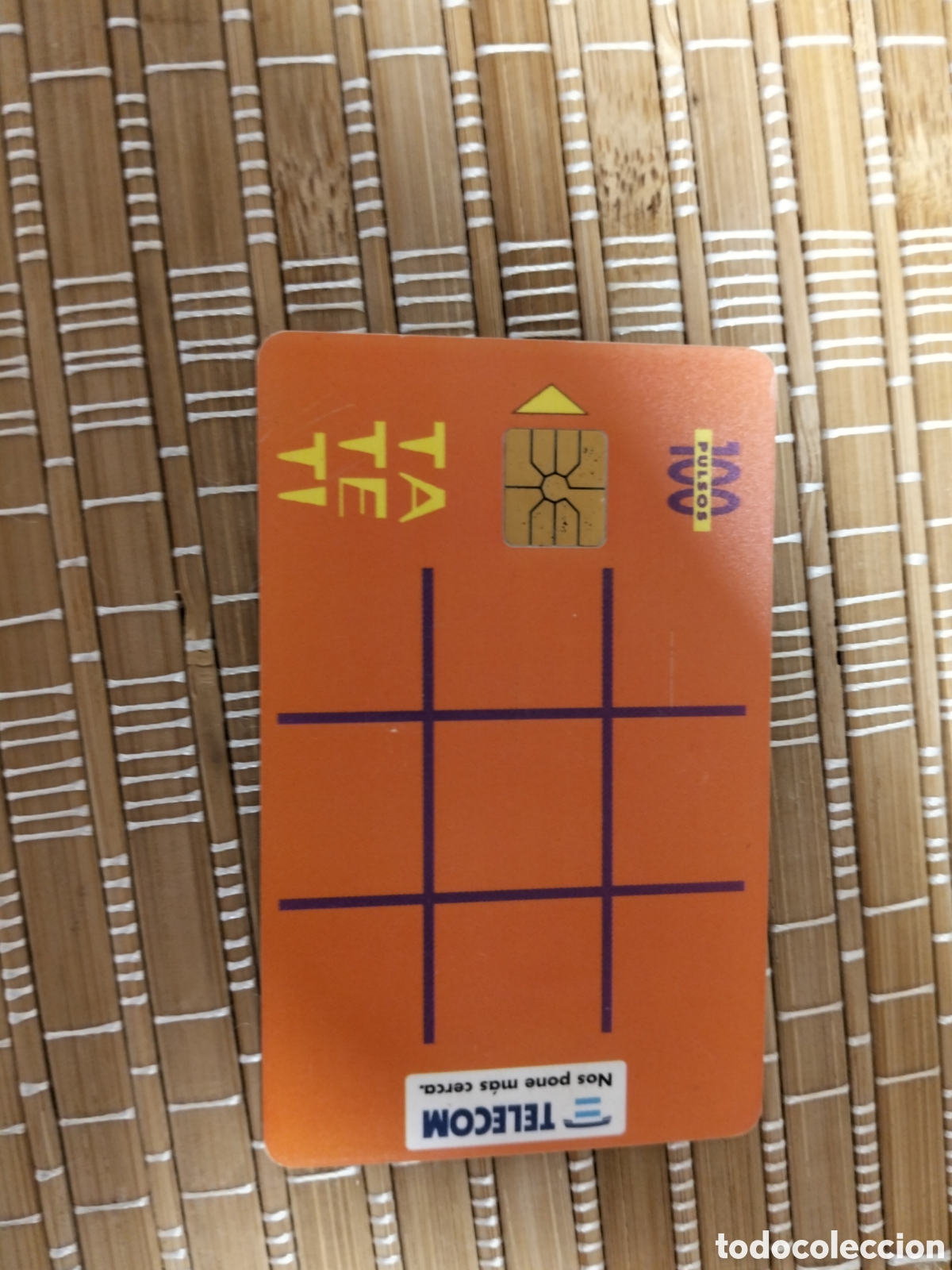 Tarjetas telef&oacute;nicas de colecci&oacute;n: Tarjeta telef&oacute;nica llamadas Telecom argentina 100 pulsos tateti 5,20 $ 01/1996