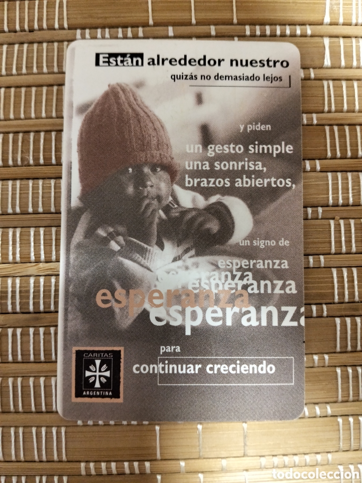 Tarjetas telef&oacute;nicas de colecci&oacute;n: Tarjeta llamadas telef&oacute;nica de argentina C&aacute;ritas argentina 08/1996. 20 fichas serie f18