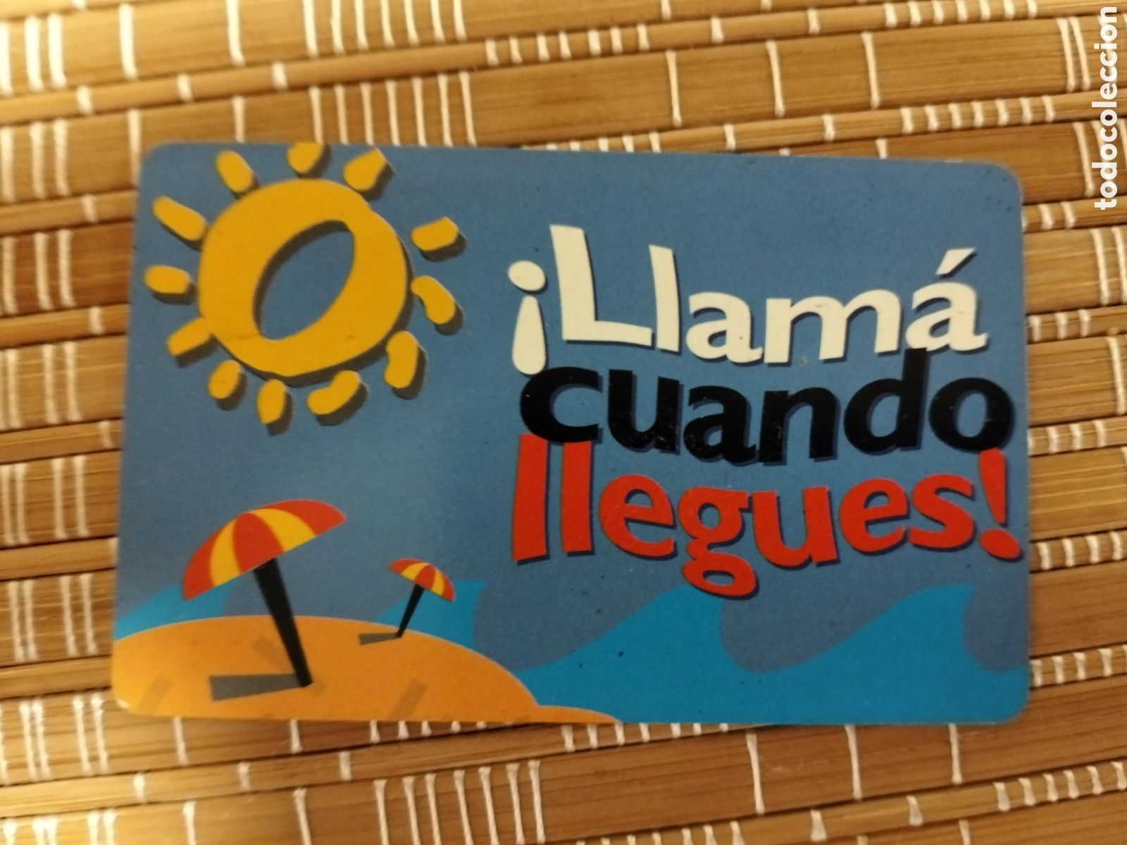 Tarjetas telef&oacute;nicas de colecci&oacute;n: Tarjeta llamadas telef&oacute;nica de argentina llama cuando llegues serie d7 10/1996 20 fichas