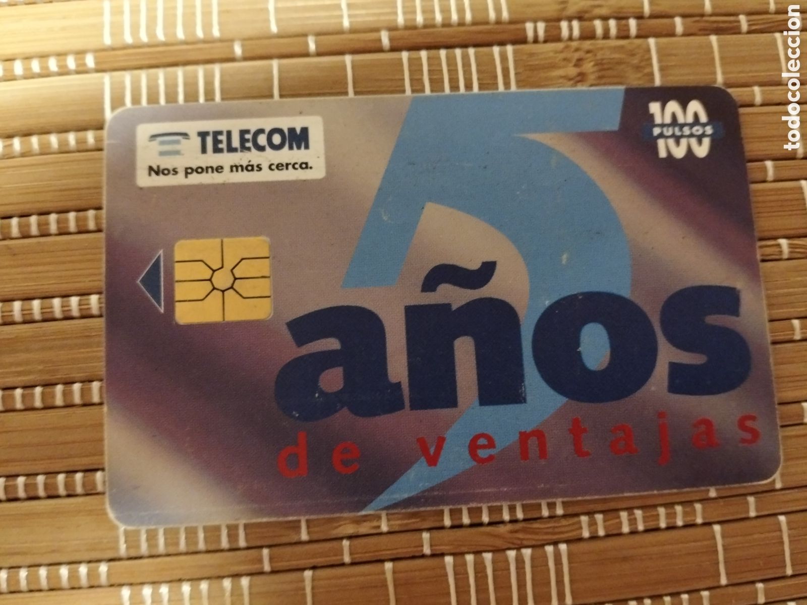 Sammlung von Telefonkarten: Tarjeta telef&oacute;nica llamadas telecom argentina 100 pulsos 5,20 $ 11/1995 5 a&ntilde;os de ventajas