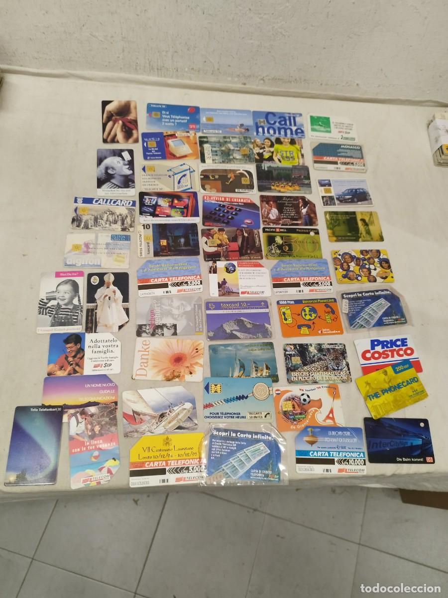 Tarjetas telef&oacute;nicas de colecci&oacute;n: Lote de 49 tarjetas telef&oacute;nicas extranjeras, europa. Publicidad.