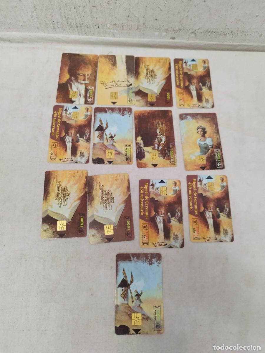 Tarjetas telef&oacute;nicas de colecci&oacute;n: Lote de 13 tarjetas telef&oacute;nicas de miguel cervantes. 450 aniversario.