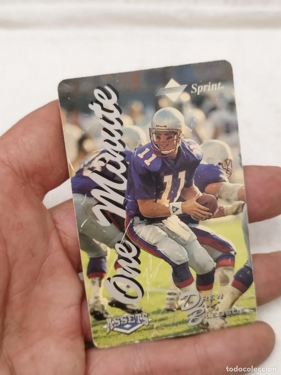 Tarjetas telef&oacute;nicas de colecci&oacute;n: tarjeta telef&oacute;nica Assets&rdquo; de 1995 que presenta al jugador de f&uacute;tbol americano Drew Bledsoe.