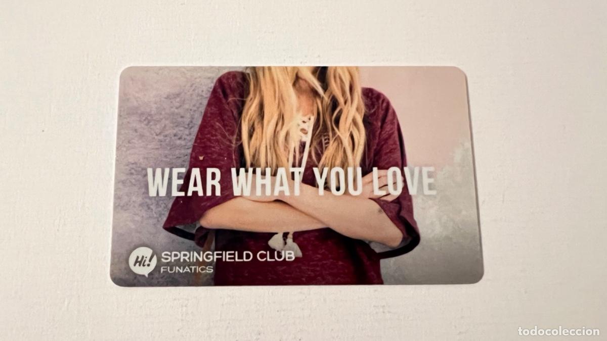 Tarjetas telef&oacute;nicas de colecci&oacute;n: Tarjeta de pl&aacute;stico Card carnet SPRINGFIELD CLUB