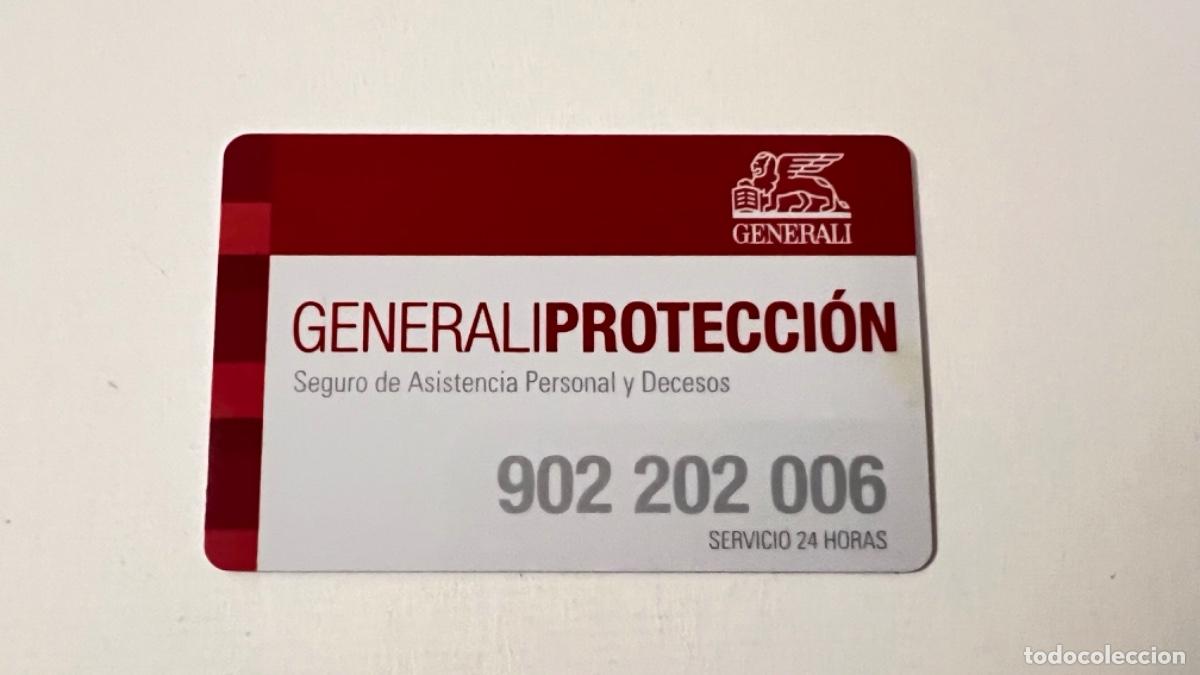Tarjetas telef&oacute;nicas de colecci&oacute;n: Tarjeta de pl&aacute;stico Card carnet seguros GENERALI