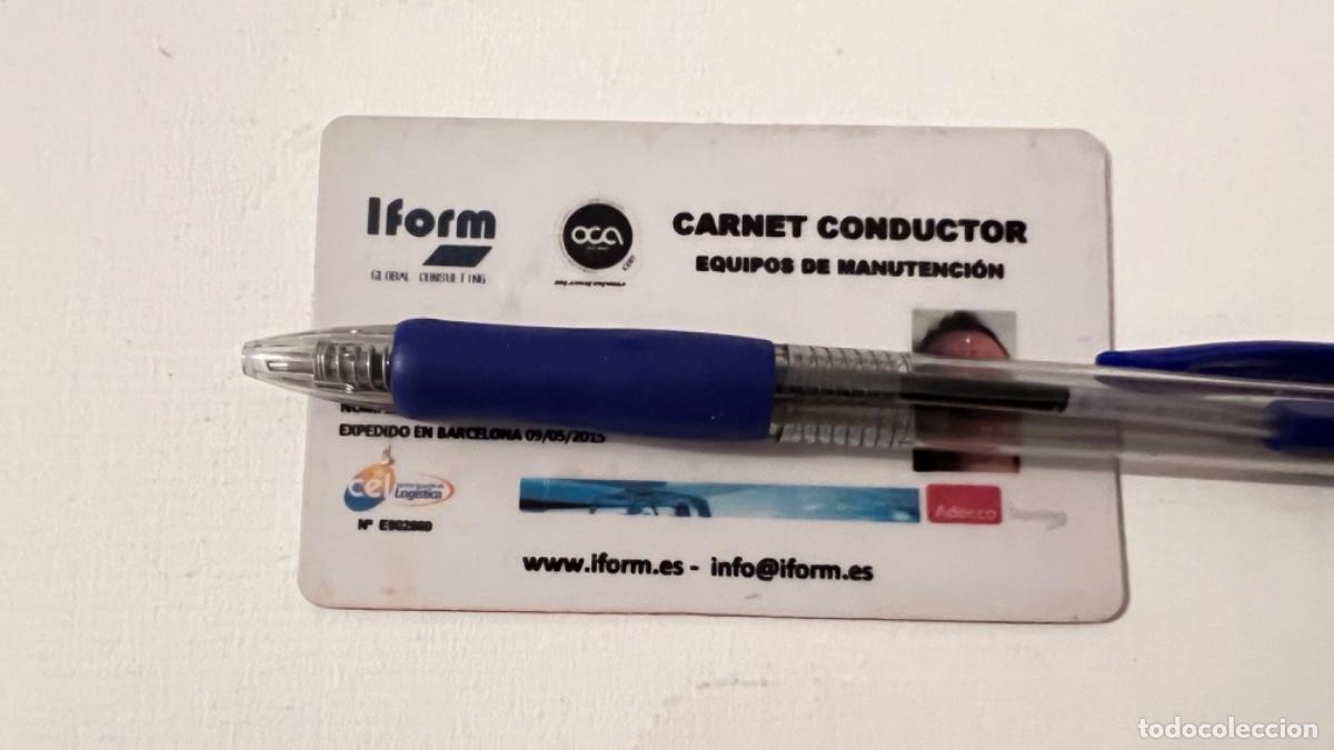 Tarjetas telef&oacute;nicas de colecci&oacute;n: Tarjeta de pl&aacute;stico Card carnet CARNET CONDUCTOR EQUIPOS DE MANUTENCI&Oacute;N