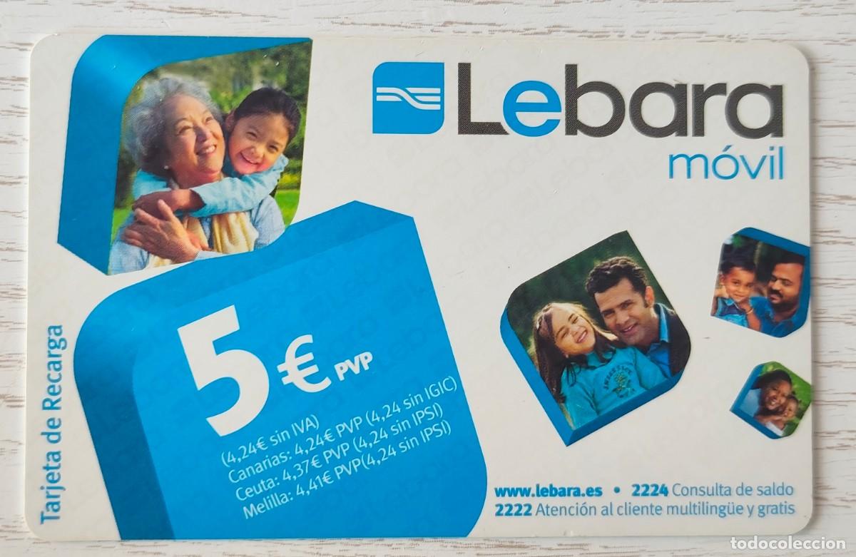 Tarjetas telef&oacute;nicas de colecci&oacute;n: TARJETA TELEF&Oacute;NICA DE RECARGA PREPAGO DE LEBARA M&Oacute;VIL DE 5&euro;