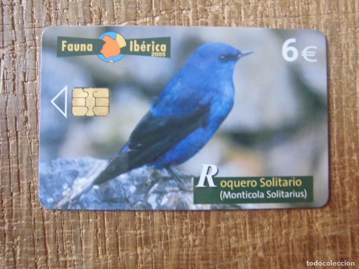 Tarjetas telef&oacute;nicas de colecci&oacute;n: TARJETA TELEF&Oacute;NICA ROQUERO SOLITARIO FAUNA IB&Eacute;RICA 6 EUROS