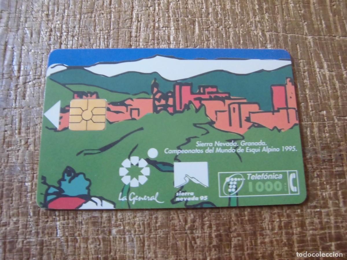 Tarjetas telef&oacute;nicas de colecci&oacute;n: TARJETA TELEF&Oacute;NICA SIERRA NEVADA CAMPEONATOS DEL MUNDO ESQU&Iacute; ALPINO 1995 1000 PESETAS