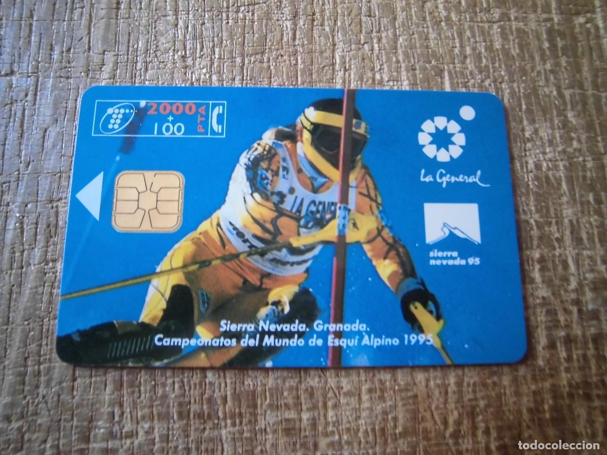 Tarjetas telef&oacute;nicas de colecci&oacute;n: TARJETA TELEF&Oacute;NICA SIERRA NEVADA CAMPEONATOS DEL MUNDO ESQU&Iacute; ALPINO 1995 2000 PESETAS