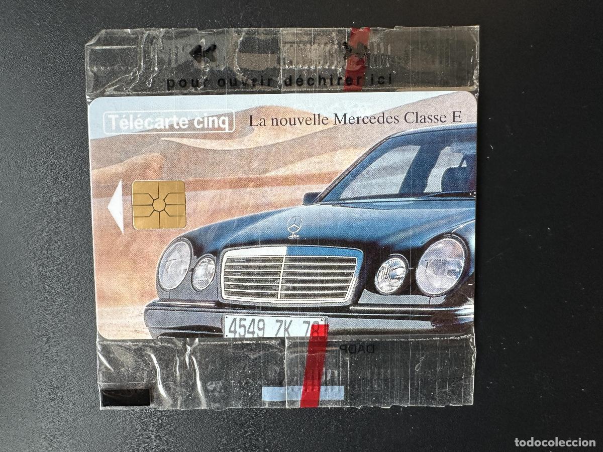 Tarjetas telef&oacute;nicas de colecci&oacute;n: Telecard 5U de Francia 1995 edici&oacute;n 8000 nueva Mercedes Clase E en bl&iacute;ster