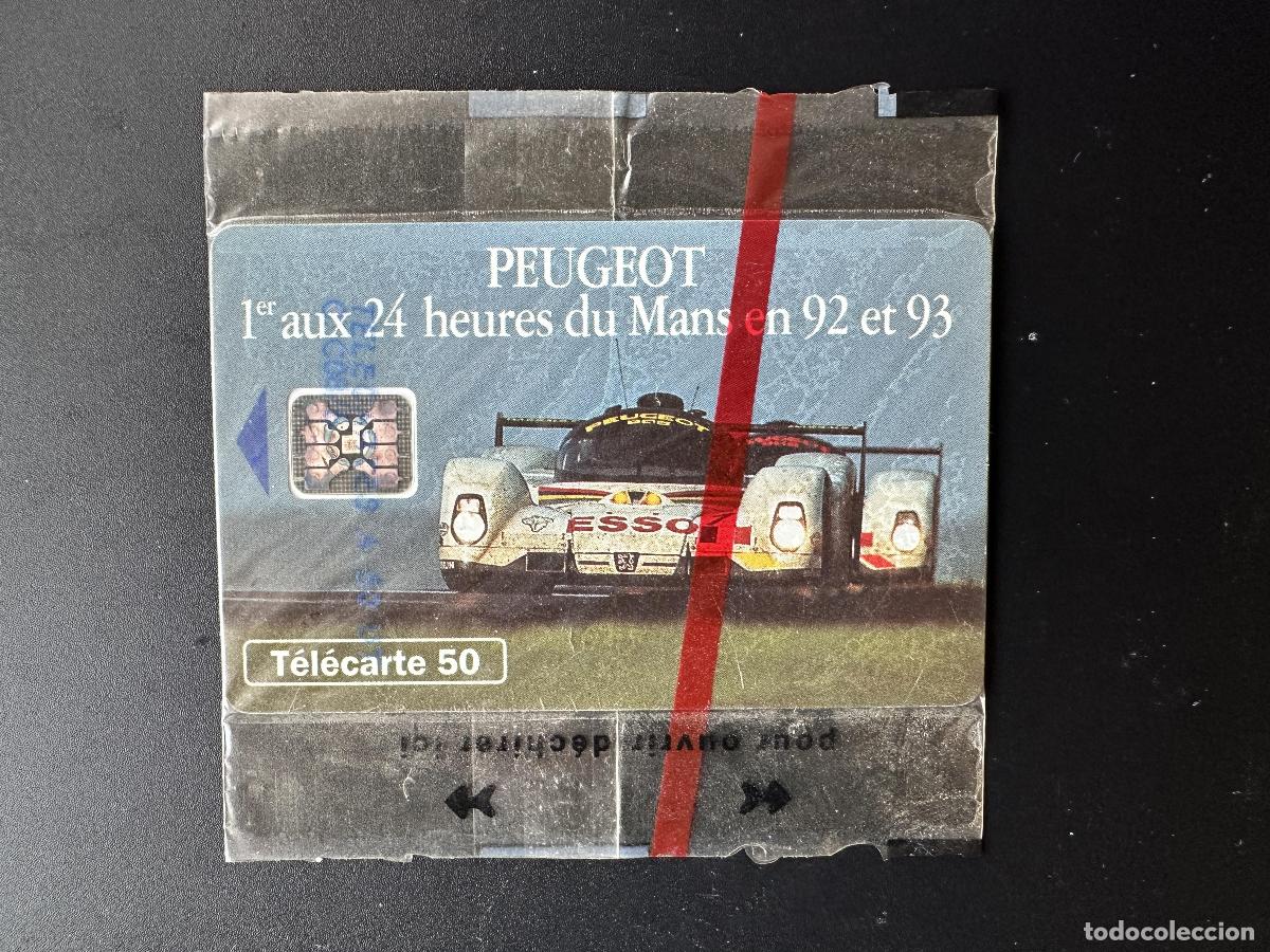 Tarjetas telef&oacute;nicas de colecci&oacute;n: France 1993 50U - Peugeot primera telecard en las 24 Horas de Le Mans 92 93 bl&iacute;ster