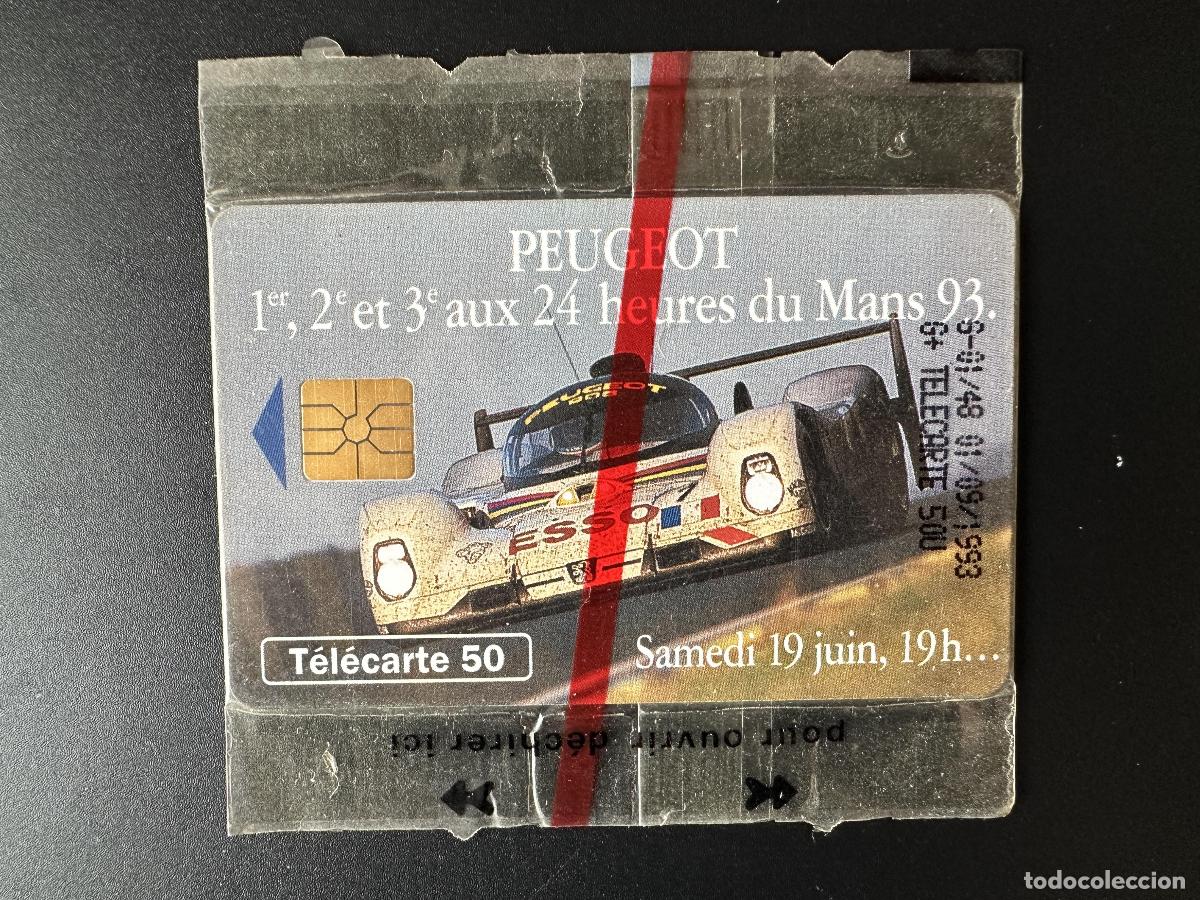 Tarjetas telef&oacute;nicas de colecci&oacute;n: Telecard France 1993 50U - Peugeot 1&ordf; 2&ordf; 3&ordf; 24 Horas de Le Mans 93 en bl&iacute;ster