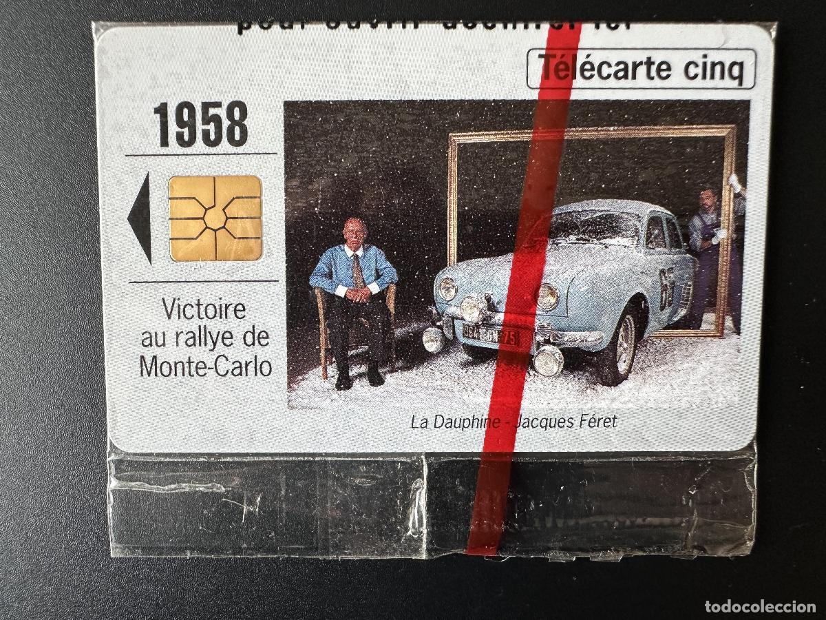 Tarjetas telef&oacute;nicas de colecci&oacute;n: Bl&iacute;ster Telecard France 1994 5 TiRage 25000 Renault Dauphine Monte-Carlo F&eacute;ret