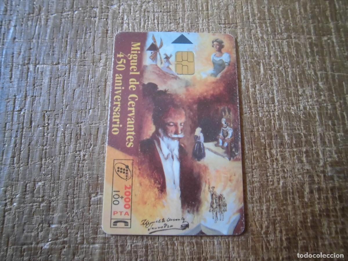 Tarjetas telef&oacute;nicas de colecci&oacute;n: TARJETA TELEF&Oacute;NICA MIGUEL DE CERVANTES 450 ANIVERSARIO 2000 PESETAS