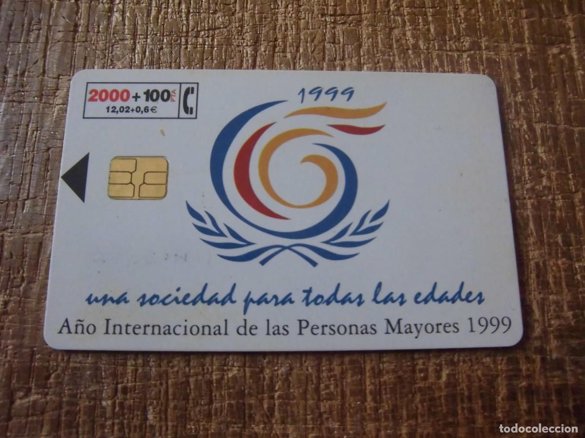 Tarjetas telef&oacute;nicas de colecci&oacute;n: TARJETA TELEF&Oacute;NICA 1999 A&Ntilde;O INTERNACIONAL DE LAS PERSONAS MAYORES 2000 PESETAS