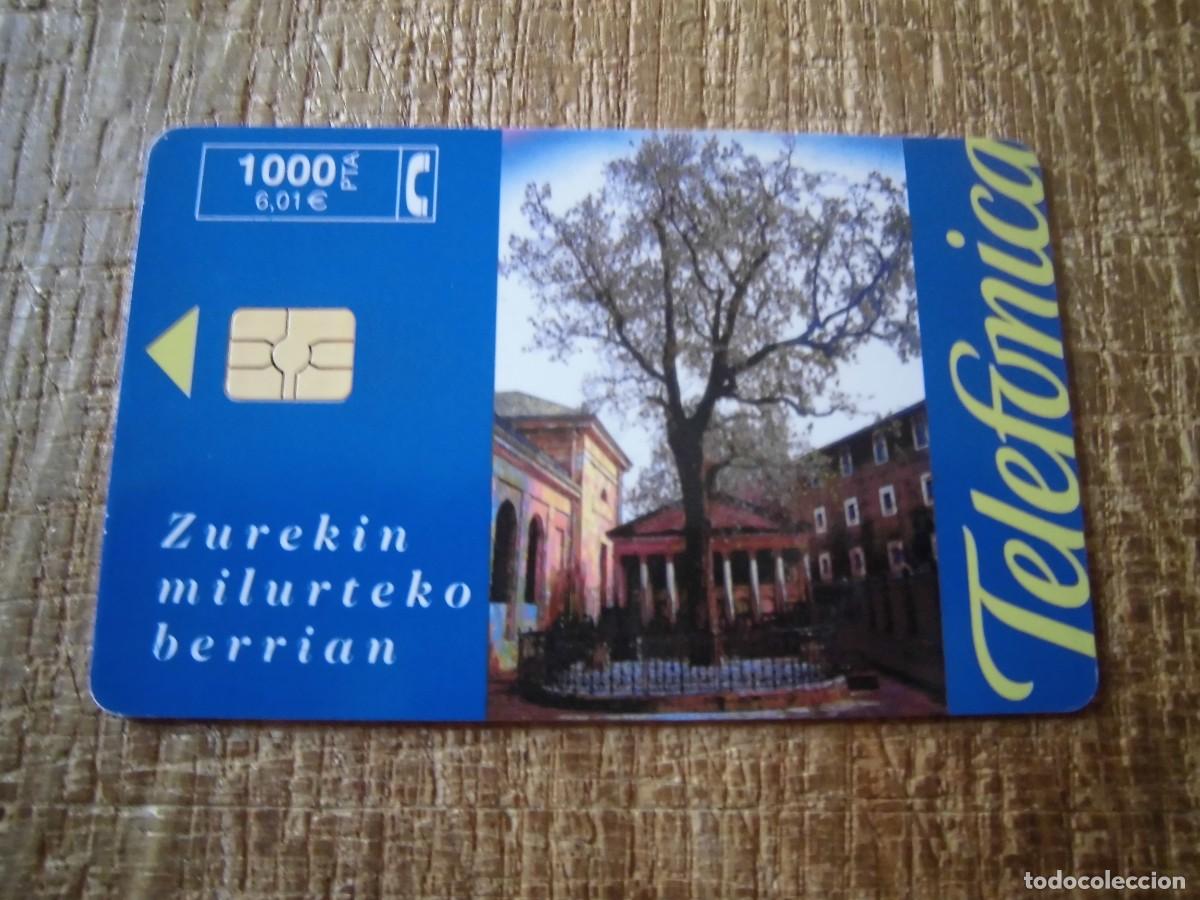 Tarjetas telef&oacute;nicas de colecci&oacute;n: TARJETA TELEF&Oacute;NICA ZUREKIN MILURTEKO BERRIAN 1000 PESETAS