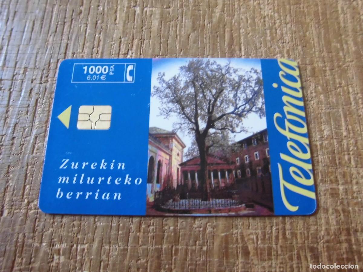Tarjetas telef&oacute;nicas de colecci&oacute;n: TARJETA TELEF&Oacute;NICA ZUREKIN MILURTEKO BERRIAN 1000 PESETAS