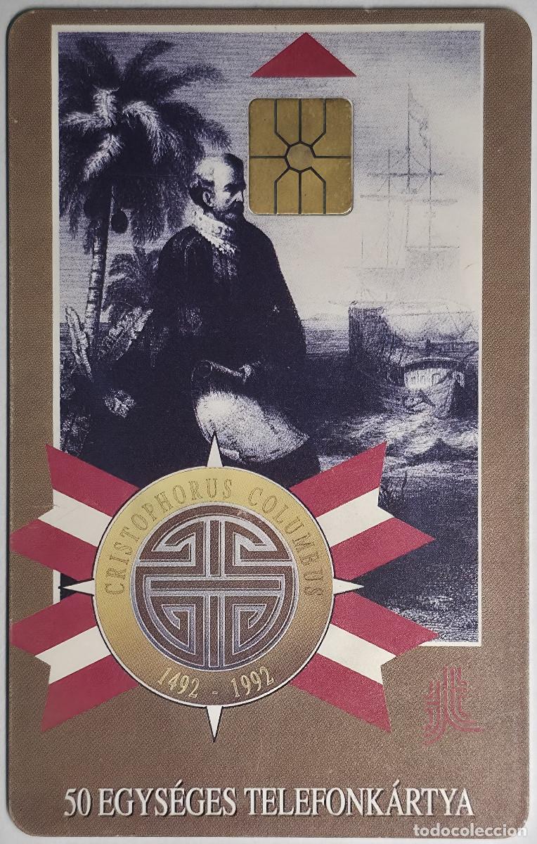 Tarjetas telef&oacute;nicas de colecci&oacute;n: TARJETA TELEFONICA HUNGRIA CRISTOBAL COLON 1492 - 1992 (MAT&Aacute;V)