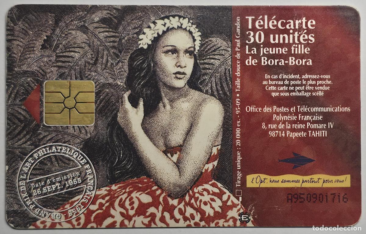 Tarjetas telef&oacute;nicas de colecci&oacute;n: TARJETA TELEFONICA POLINESIA FRANCESA TAHITI LA JEUNE FILLE DE BORA-BORA