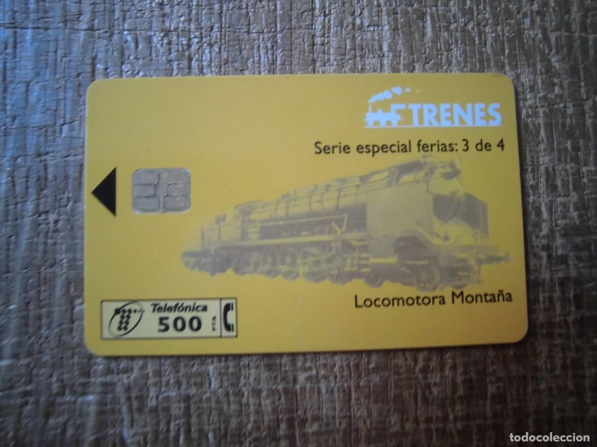 Tarjetas telef&oacute;nicas de colecci&oacute;n: TARJETA TELEF&Oacute;NICA TRENES LOCOMOTORA MONTA&Ntilde;A 500 PESETAS