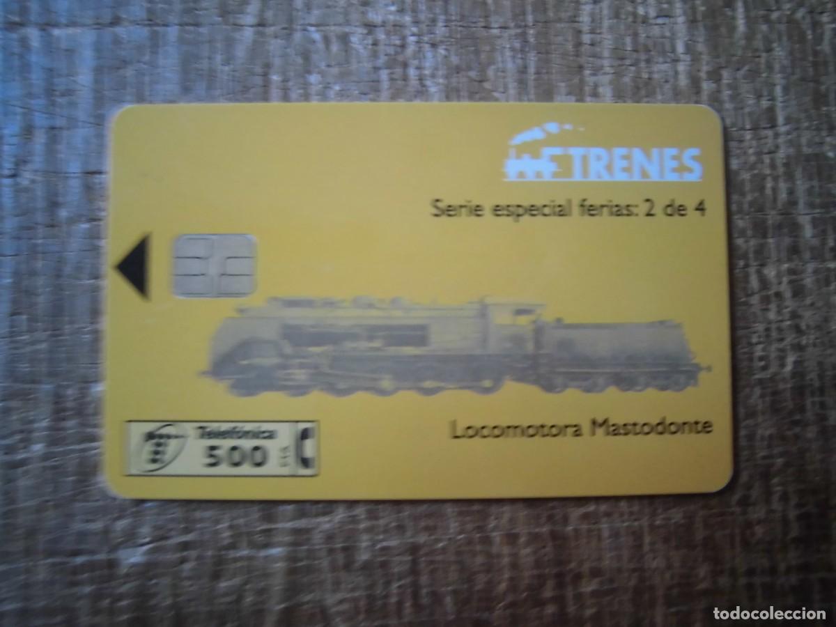 Tarjetas telef&oacute;nicas de colecci&oacute;n: TARJETA TELEF&Oacute;NICA TRENES LOCOMOTORA MASTODONTE 500 PESETAS