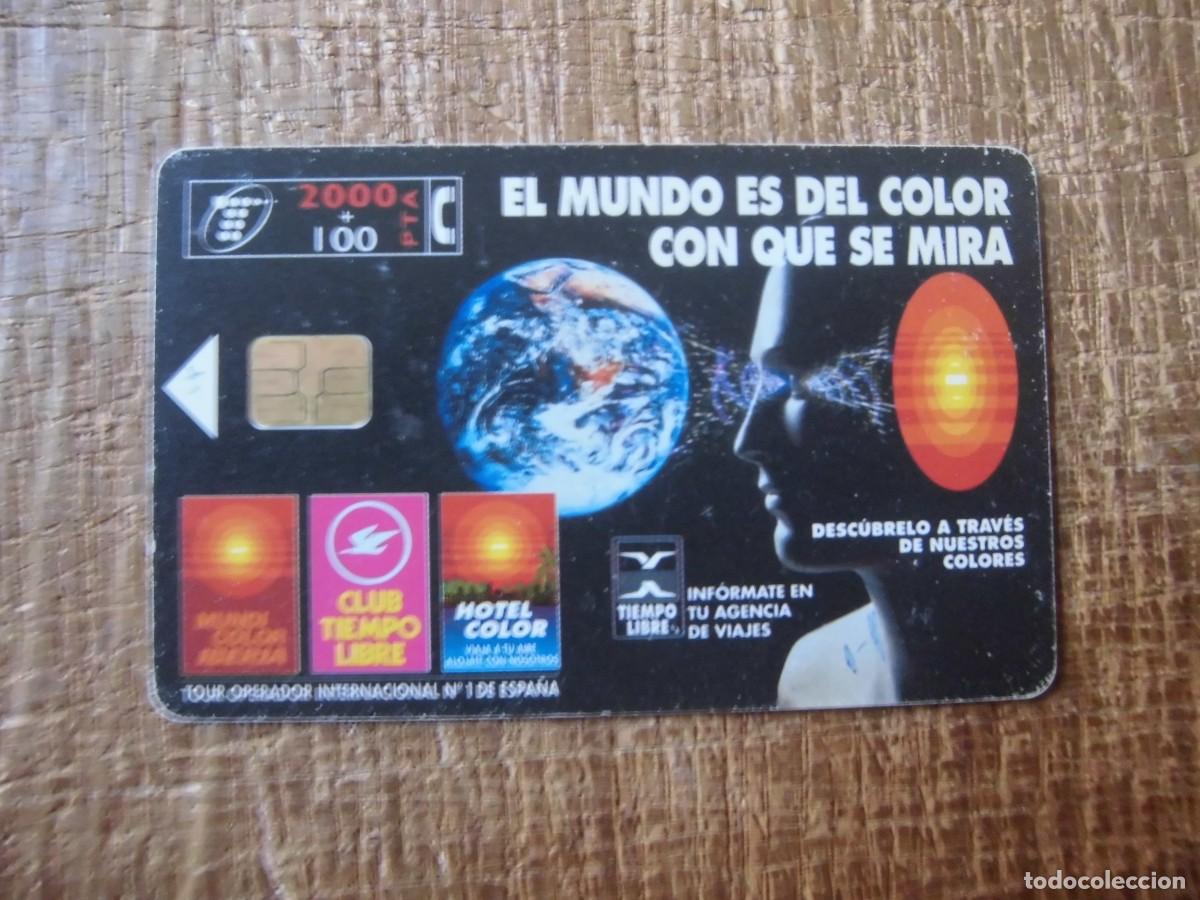 Tarjetas telef&oacute;nicas de colecci&oacute;n: TARJETA TELEF&Oacute;NICA EL MUNDO ES DEL COLOR CON QUE SE MIRA 2000 PESETAS
