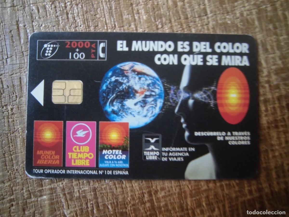 Tarjetas telef&oacute;nicas de colecci&oacute;n: TARJETA TELEF&Oacute;NICA EL MUNDO ES DEL COLOR CON QUE SE MIRA 2000 PESETAS