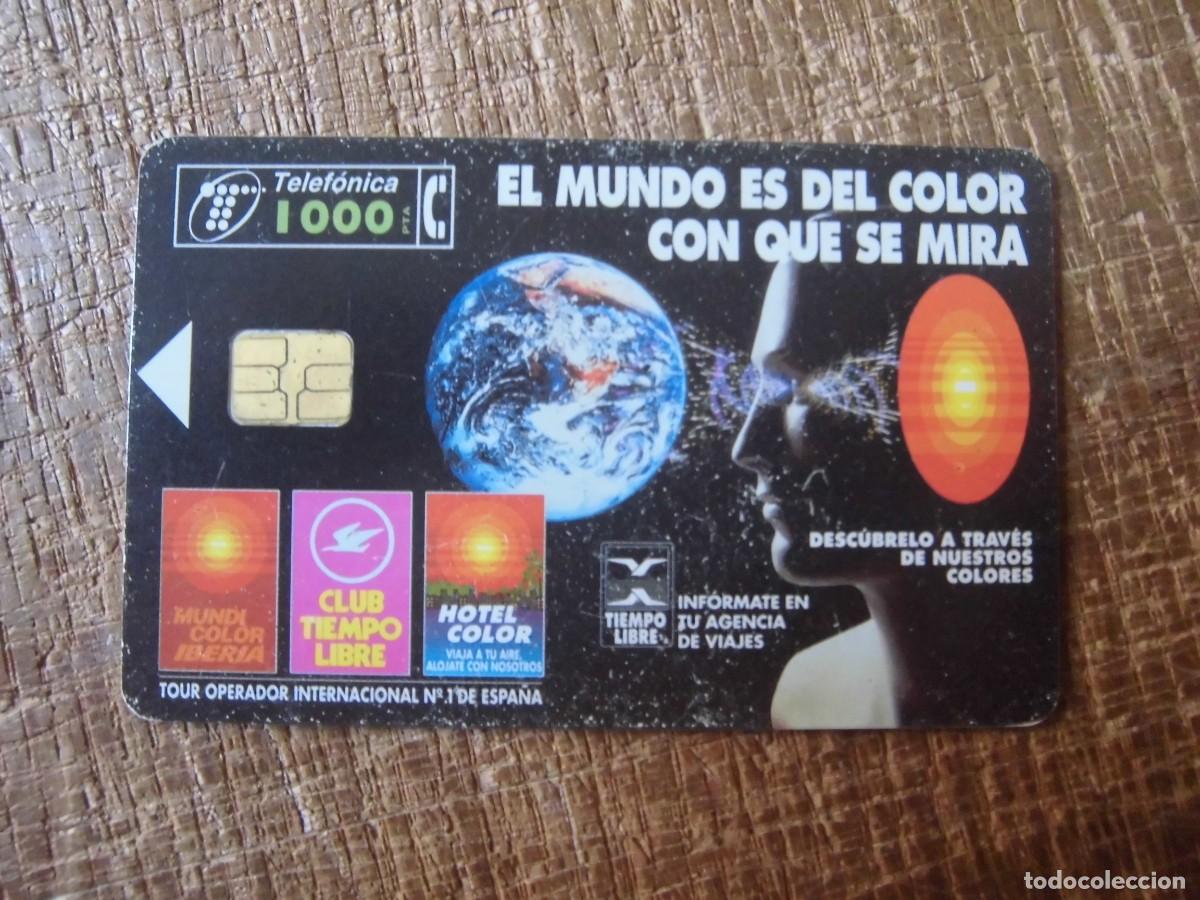 Tarjetas telef&oacute;nicas de colecci&oacute;n: TARJETA TELEF&Oacute;NICA EL MUNDO ES DEL COLOR CON QUE SE MIRA 2000 PESETAS