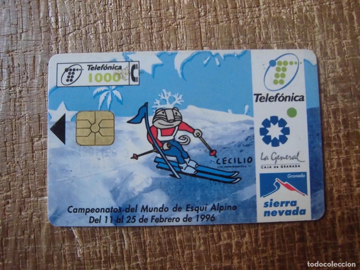 Tarjetas telef&oacute;nicas de colecci&oacute;n: TARJETA TELEF&Oacute;NICA CAMPEONATO DEL MUNDO DE ESQU&Iacute; ALPINO SIERRA NEVADA 1000 PESETAS