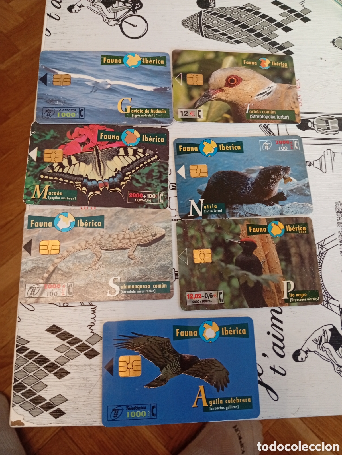 Tarjetas telef&oacute;nicas de colecci&oacute;n: 4 tarjetas telefonica serie fauna ib&eacute;rica