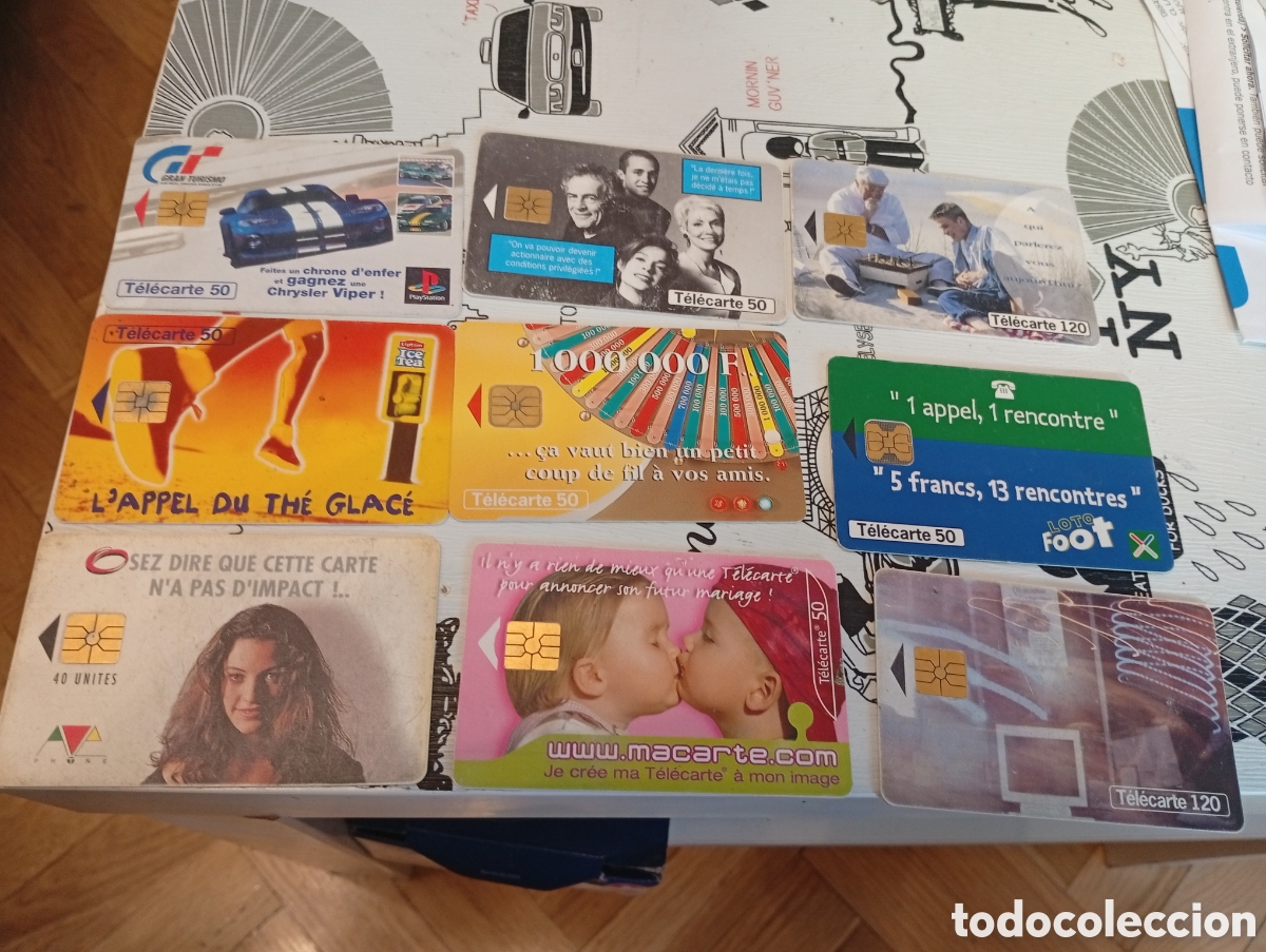 Tarjetas telef&oacute;nicas de colecci&oacute;n: 9 tarjetas telefonica extranjeras varias telecarte france telecom