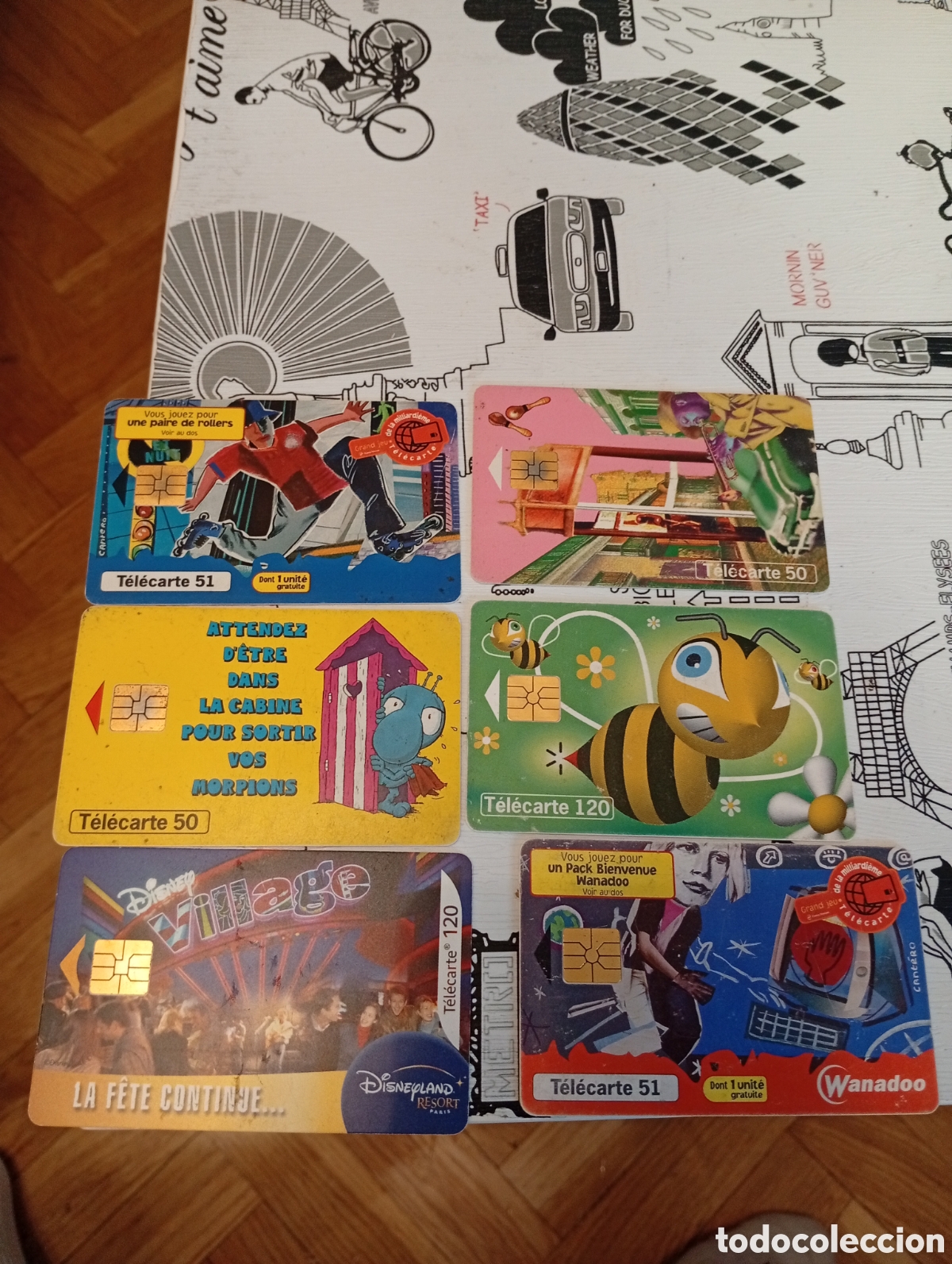 Tarjetas telef&oacute;nicas de colecci&oacute;n: 6 tarjetas telefonica extranjeras varias telecarte france telecom