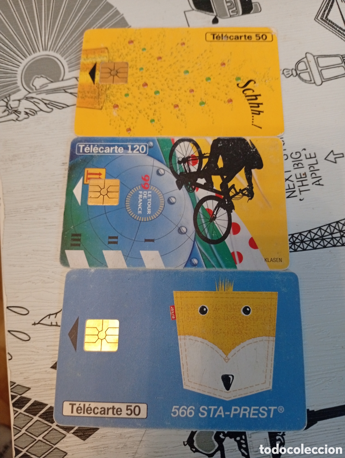 Tarjetas telef&oacute;nicas de colecci&oacute;n: 3 tarjetas telefonica extranjeras varias telecarte france telecom