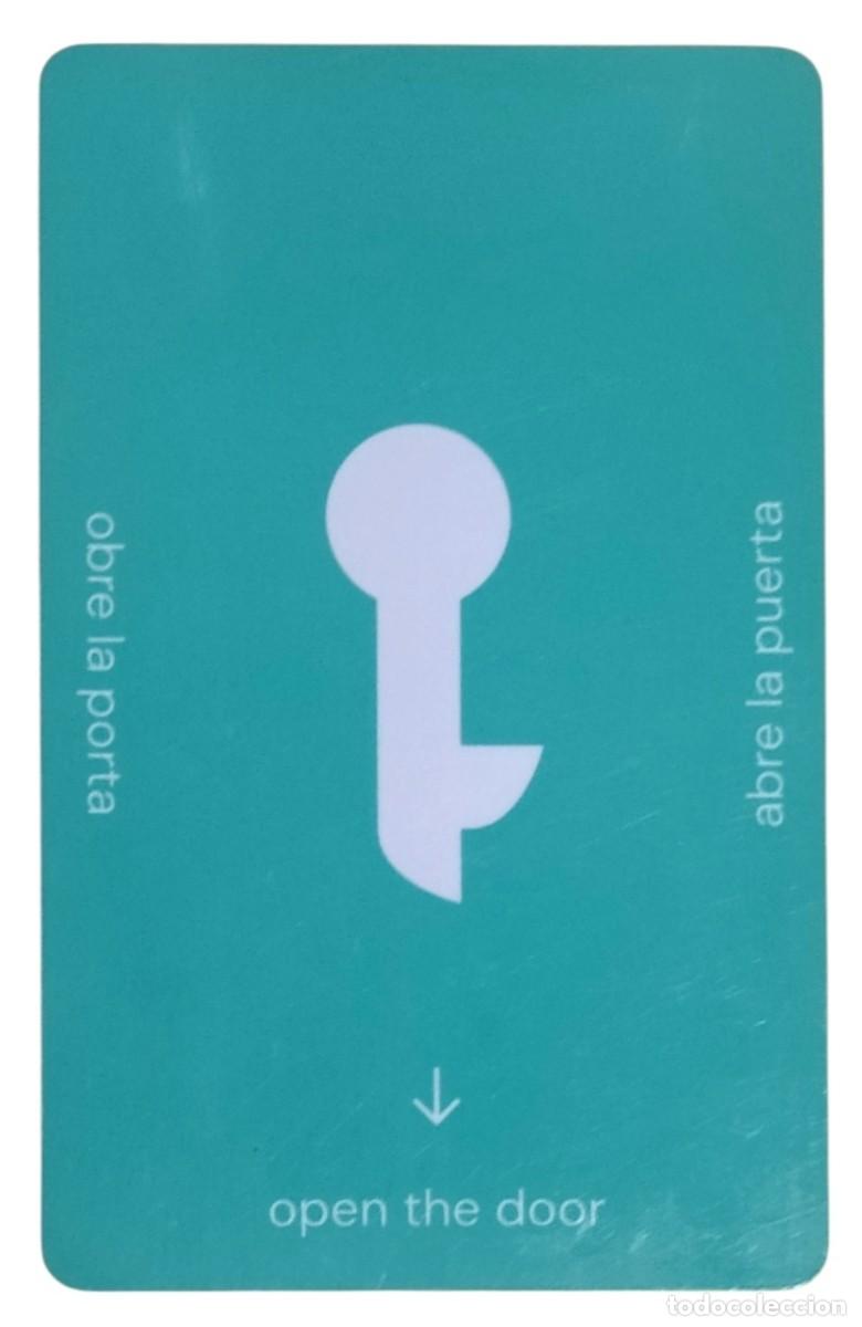 Tarjetas telef&oacute;nicas de colecci&oacute;n: TARJETA LLAVE DE HOTEL - CADENA ZT HOTELS ESPA&Ntilde;A - MODELO TURQUESA DISE&Ntilde;O LLAVE MINIMALISTA.