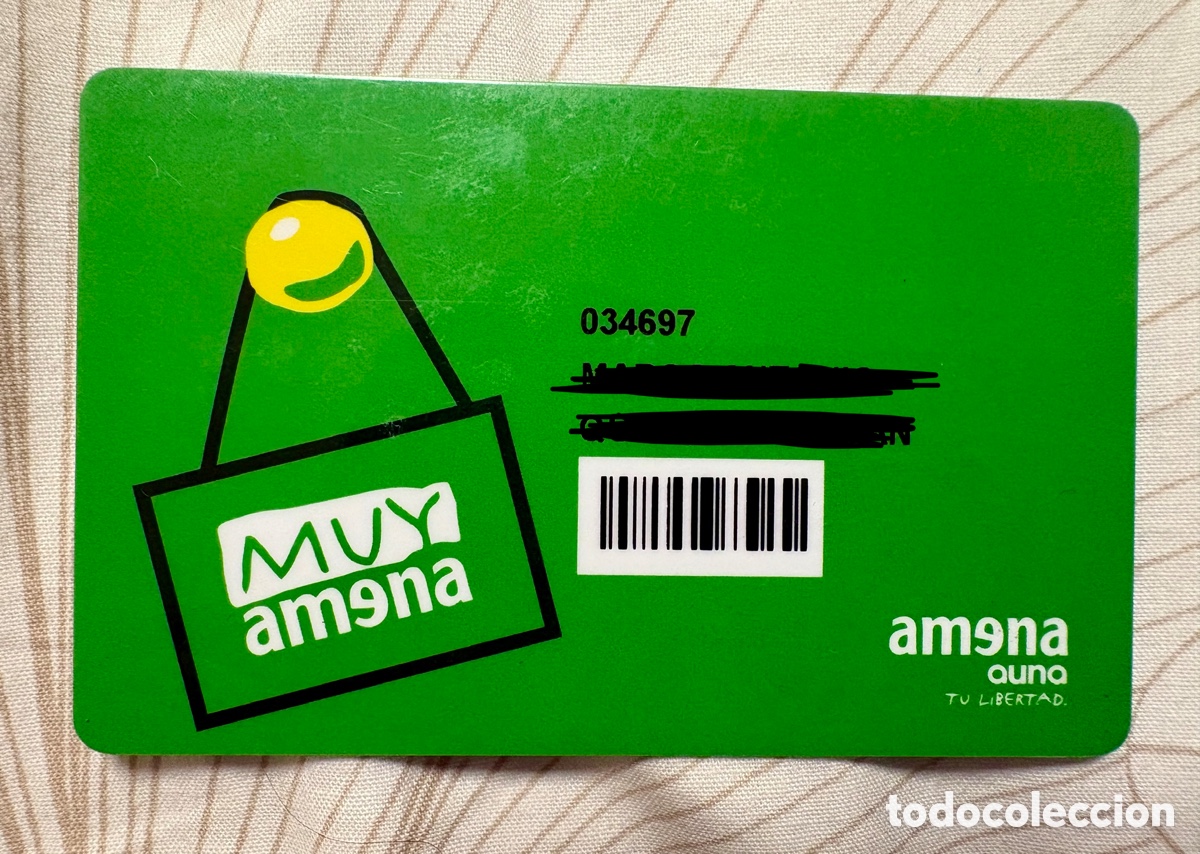 Tarjetas telef&oacute;nicas de colecci&oacute;n: Tarjeta Vintage &rdquo;MUY Amena&rdquo; (A&ntilde;o 2002) - &Eacute;poca Grupo Auna - M&iacute;tica Telefon&iacute;a M&oacute;vil Retro