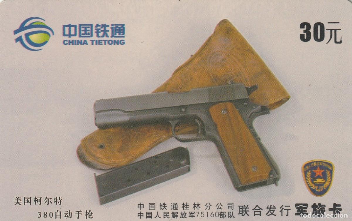 Tarjetas telef&oacute;nicas de colecci&oacute;n: CHINA. GLCTT-JL-2005-1-(4-4). 380 caliber semi-automatic pistol. (2149)