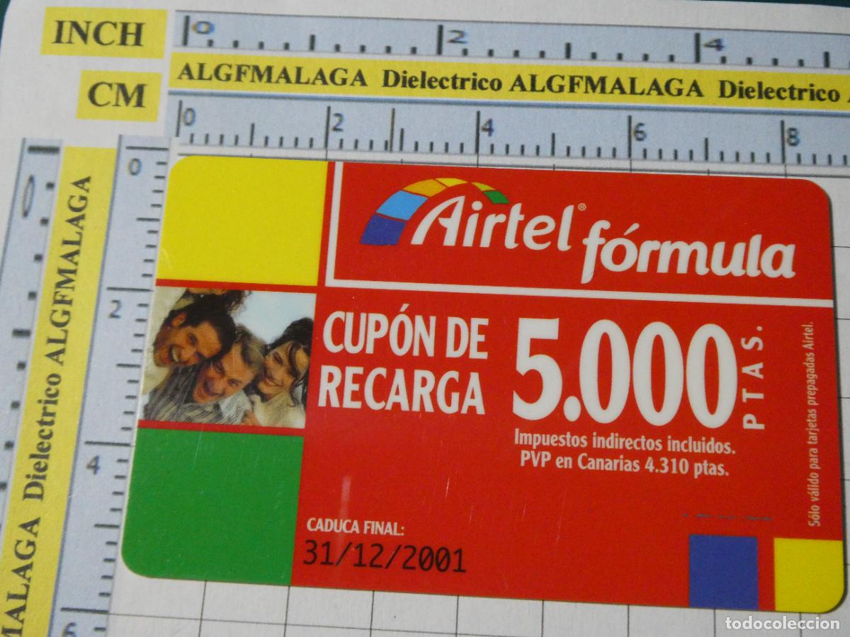 Tarjetas telef&oacute;nicas de colecci&oacute;n: TARJETA TELEF&Oacute;NICA ESPA&Ntilde;A CABITEL. CUP&Oacute;N RECARGA AIRTEL 5000 PESETAS 32
