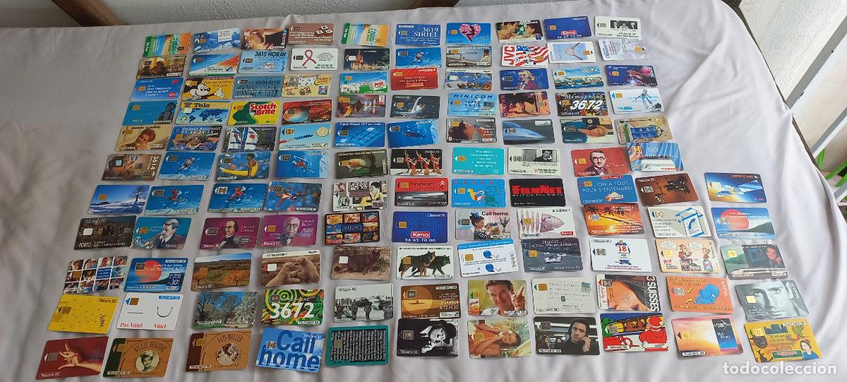 Tarjetas telef&oacute;nicas de colecci&oacute;n: Lote de 155 tarjetas telef&oacute;nicas francesas, a&ntilde;os 90 France T&eacute;l&eacute;com. telecartas o t&eacute;l&eacute;cartes telefono