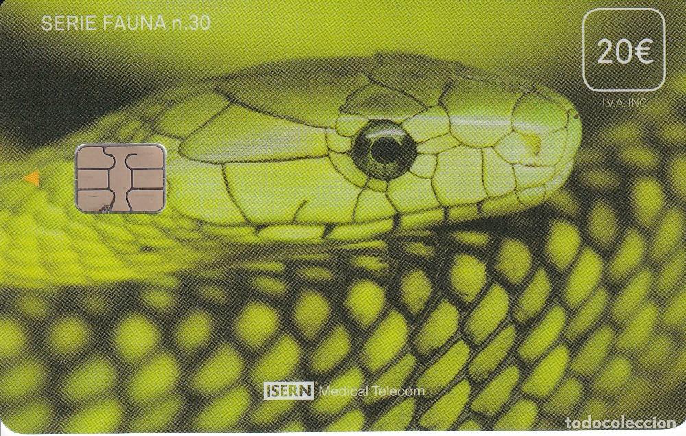 Carte telefoniche di collezione: TARJETA DE ESPA&Ntilde;A DE ISERN DE UNA SERPIENTE SERIE FAUNA N&ordm;30