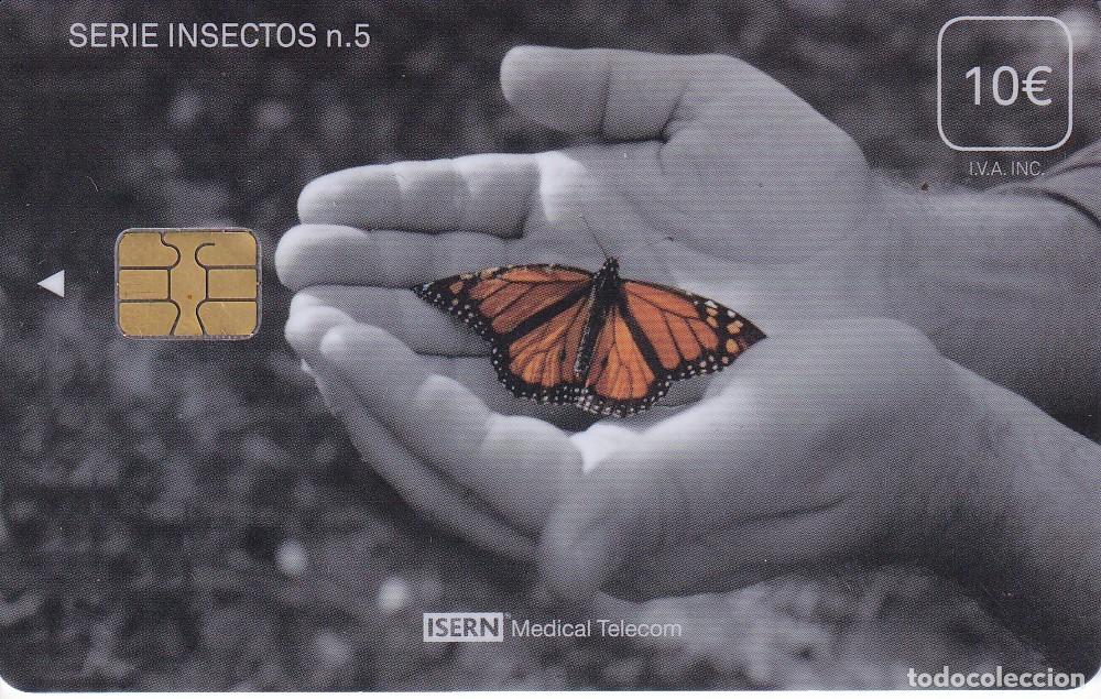 Cartes T&eacute;l&eacute;phoniques de collection: TARJETA DE ESPA&Ntilde;A DE ISERN DE UNA MARIPOSA SERIE INSECTOS N&ordm;5