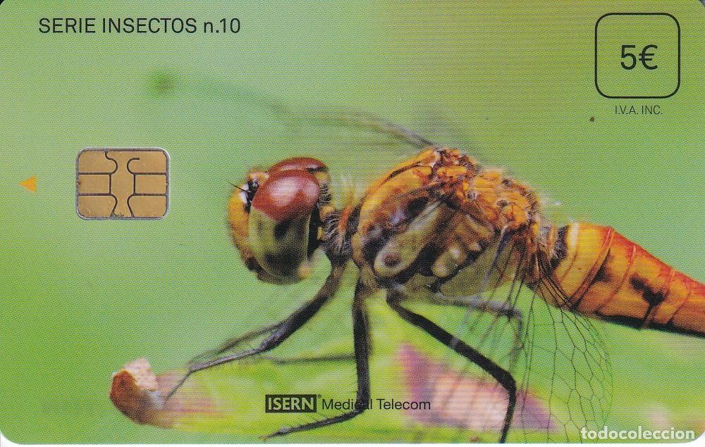 Cartes T&eacute;l&eacute;phoniques de collection: TARJETA DE ESPA&Ntilde;A DE ISERN DE UNA LIBELULA SERIE INSECTOS N&ordm;10